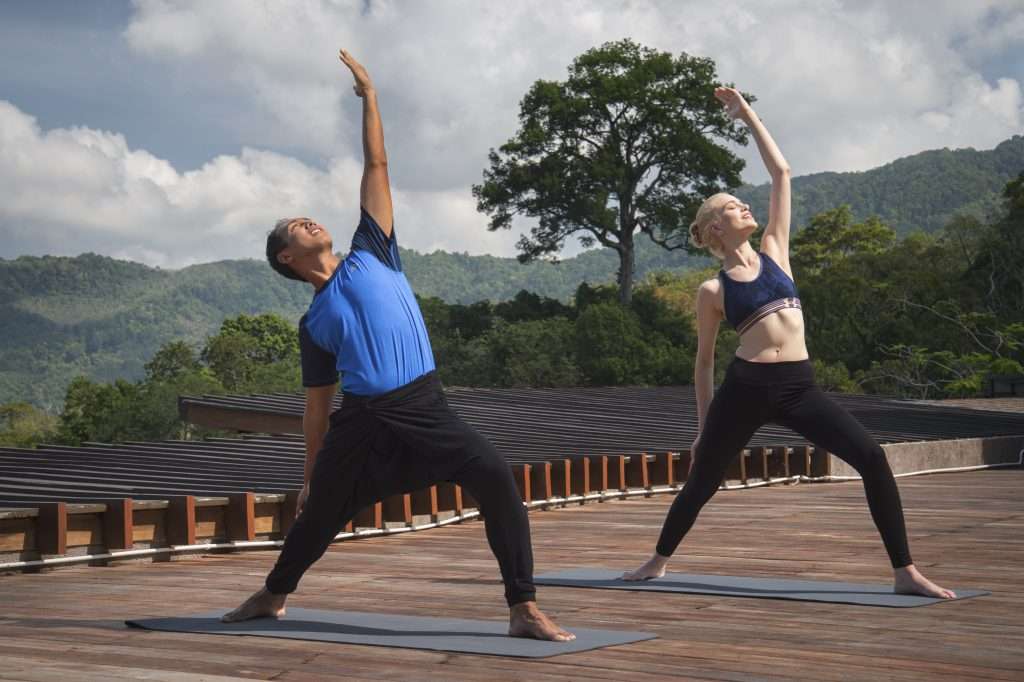 holistic activity rooftop yoga