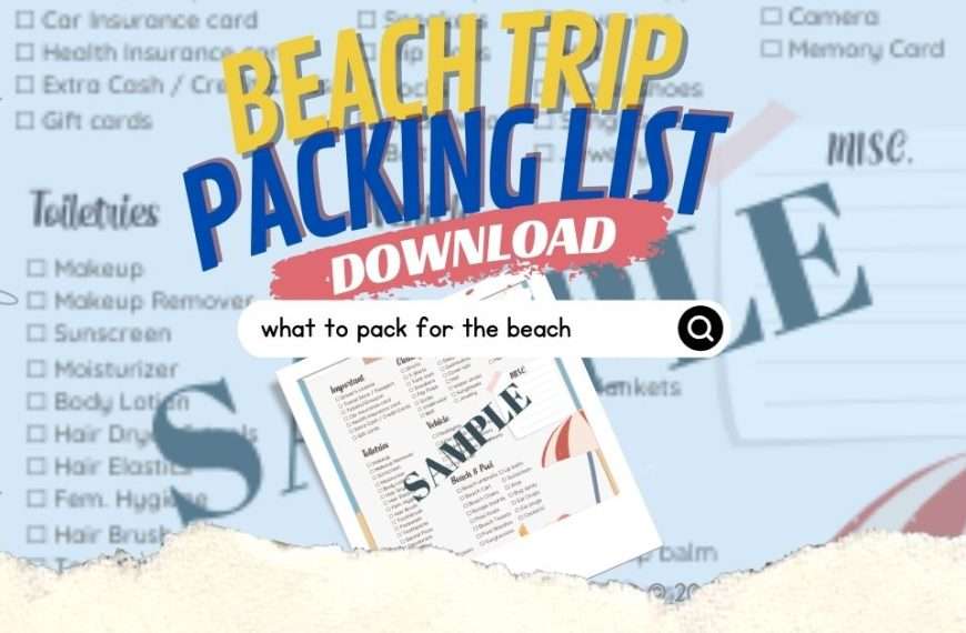 beach trip packing list